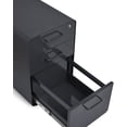 thumbnail image 4 of Poppin Stow 3-Drawer File Cabinet - Charcoal, 2 Utility Drawers and 1 Hanging File Drawer, Fully Painted Inside and Out, Powder-Coated Steel, Two Keys Included, Stationary, 4 of 9
