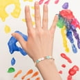 thumbnail image 6 of Lttoisl® Cute Love Heart Titanium Steel Bracelet Lucky Cuff Bangles Women Girls= A1L0, 6 of 9