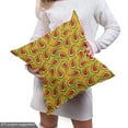 thumbnail image 5 of Paisley Fabric by the Yard, Abstract Eastern Motifs Striped Background, Decorative Upholstery Fabric for Chairs & Home Accents, Vermilion Earth Yellow by Ambesonne, 5 of 5