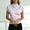 Light Purple, variant on Morttic Women's Elegant Solid Color High Neck Short Sleeve Top – Slim Fit Ruched Waist, Pleated Layered Detail For Work Wear White,M