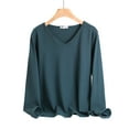 thumbnail image 6 of Women Crew Neck Fleece Womens Thermal Top Large Lined Thermal Underwear Tab Top Thermal insulated Curtains Slim Tops Long Sleeve Girls Thermal Underwear Tops Thermal Shirts Winter Tops, 6 of 7
