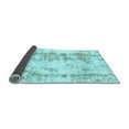 thumbnail image 2 of Ahgly Company Indoor Square Abstract Light Blue Modern Area Rugs, 6' Square, 2 of 4