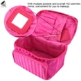 thumbnail image 6 of PULLIMORE Travel Makeup Bags Waterproof Cosmetic Organizer Case with Mirror Portable Toiletry Storage Bag for Makeup Brushes Make Up Toiletry Jewelry (Rose Red), 6 of 9