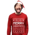 thumbnail image 3 of Men's Ugly Christmas T-Shirt - Funny Merry Christmath Math Holiday Shirt, Xmas Party Gift for Him, Long Sleeve, 3 of 5