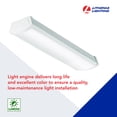 thumbnail image 3 of Lithonia Lighting FMLWL 48-Inch 840 Contractor Select 4-Foot Flushmount LED Wrap Ceiling Light for Garage| Home| Basement| 2900 Lumens, 120 Volts, 41 Watts, Damp Listed, Bright, 3 of 4