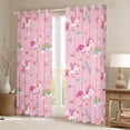 thumbnail image 2 of Erosebridal Girls Unicorn Curtains Pack of 2 (42x84 Each),Cartoon Rainbow Print Cute Flowers Curtains Blackout For Kids, 2 of 7