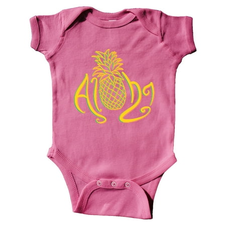

Inktastic Aloha- with multicolor yellow pineapple Gift Baby Boy or Baby Girl Bodysuit