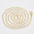 thumbnail image 3 of Collar de cadena de latón minimalista (5 unidades) con cierre de mosquetón. Ideal como regalo de boda o cumpleaños. Color dorado. Medidas: 60-62 cm (23,6-24,37 pulgadas)., 3 of 4