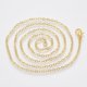 thumbnail image 3 of Collar de cadena de latón minimalista (5 unidades) con cierre de mosquetón. Ideal como regalo de boda o cumpleaños. Color dorado. Medidas: 60-62 cm (23,6-24,37 pulgadas)., 3 of 4