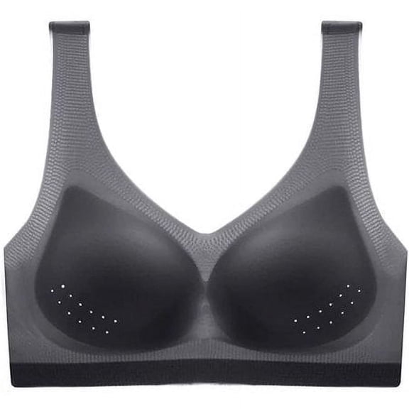 Esissenils Ultra-Thin Ice Silk Seamless Bra, Ultra Thin Plus Size Butterfly Beauty Back Bra with Removable Pads