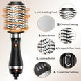 thumbnail image 3 of SKIMI 1000W Ionic Ceramic Hair Dryer Brush with Attachments, 3-Speed Hot Air Styling Tool, 3 of 8