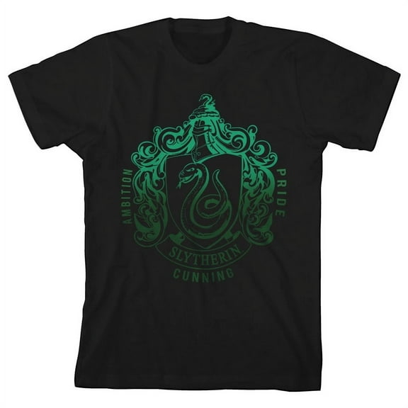Harry Potter Slytherin Toddler Boy's Black Graphic Tee-4T
