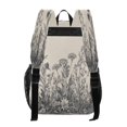 thumbnail image 3 of PVC Transparent Backpacks Clear Backpack for Travel and Outings Black and White Ink Drawing, 3 of 7