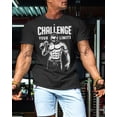 thumbnail image 3 of GYMISH Challenge Your Limits Kettlebell Workout T-Shirt for Men, Gym Motivation Shirt, Funny Gym Shirts, Men's Athletic Tee, Lifting & Bodybuilding Shirt, 3 of 7