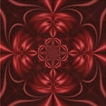 thumbnail image 1 of Ahgly Company Indoor Square Patterned Saffron Red Area Rugs, 4' Square, 1 of 6