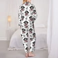 thumbnail image 3 of Pajamas for Women Set - DOG IS WEARING PIRATE COSTUME Comfy Long Sleeve Button Up Pajama Sets for Women 2 Piece, Soft Sleepwear Nightwear Pjs Lounge Sets for Women with Pockets, 3 of 6
