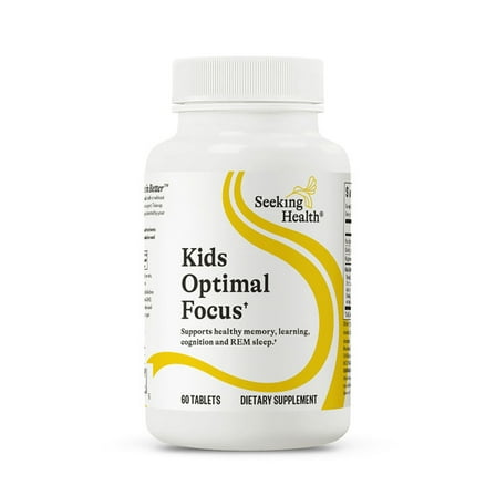 Seeking Health Kids Optimal Focus - Calming Supplement for Children - Supports Focus, Healthy Mindset & Sleep - 60 Tablets (30 Servings)