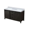 thumbnail image 2 of Marsyas 60 in W x 22 in D Brown Double Bath Vanity and Cultured Marble Countertop, 2 of 6