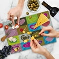 thumbnail image 4 of Country Cutting Board, Patchwork Themed Heart Shaped with Varying Backgrounds Love Art, Decorative Tempered Glass Cutting and Serving Board, Large Size, Multicolor, by Ambesonne, 4 of 5