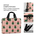 thumbnail image 4 of 16" Laptop Briefcase for Work Travel Laptop Shoulder Bag Carrying Handbag Laptop Case Green Trees and Red Bows, 4 of 8