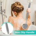 thumbnail image 4 of acdanc   Silicone Back Scrubber for Shower Bath Body Brush with Long Handle, BPA-Free, Hypoallergenic, Eco-Friendly for All Skin Back Cleaning Wash for Men Women(Gray), 4 of 8