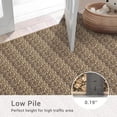 thumbnail image 6 of Garvee 9'x12' Contemporary Braided Print Area Rug Low Pile Stain-Resistant Soft Foldable Accent Rug for Dining Room Home Office, Brown, 6 of 8