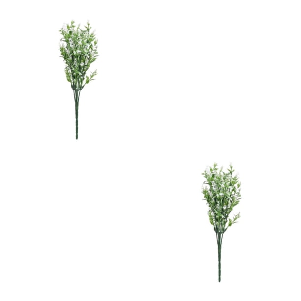 Billuyoard 2 unids/set decoración de plantas artificiales para interiores o exteriores para cualquier espacio flores artificiales ecológicas blanco 2Conjunto