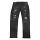thumbnail image 1 of Pantalones desgastados para hombre, informales, de moda, con cremallera, botones, ajustados, con bolsillos, para viajes, fiestas, color negro, L, 1 of 15