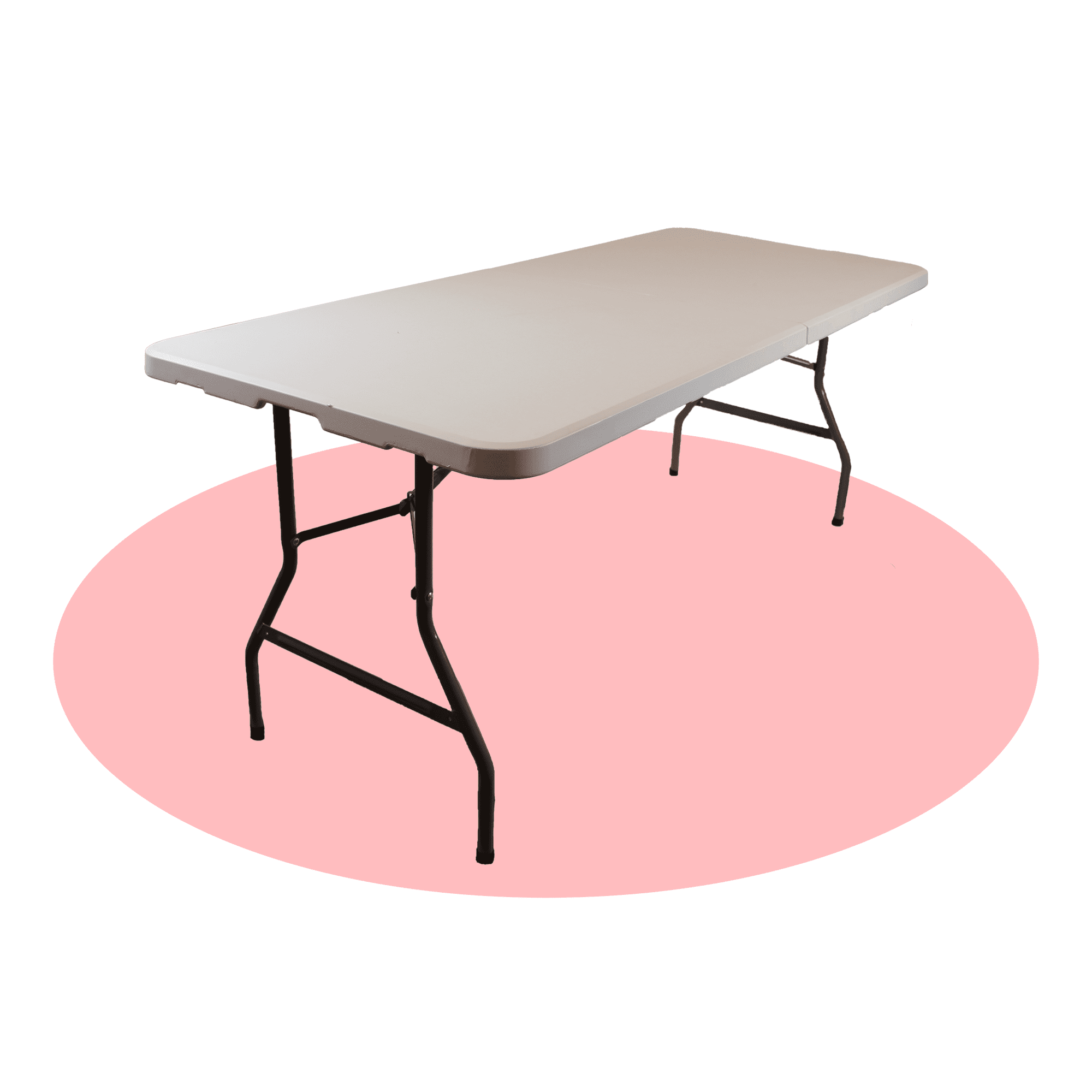 Plastic Folding Table, 6ft x 2.5 ft Great for Outdoors & Indoor