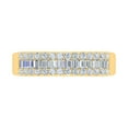 thumbnail image 3 of 1/2 Carat Baguette and Round Shape Diamond Wedding Band Ring in 14K Yellow Gold (Ring Size 9.5), 3 of 6