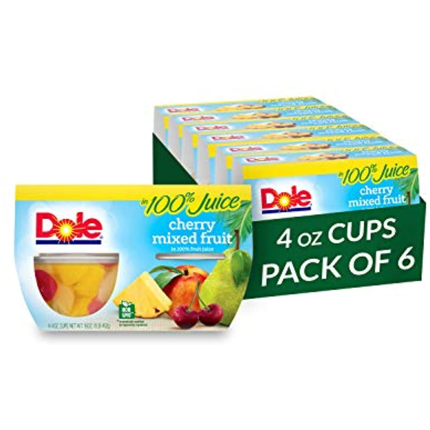 Dole Fruit Bowls Cherry Mixed Fruit In 100 Juice, Gluten Free Healthy