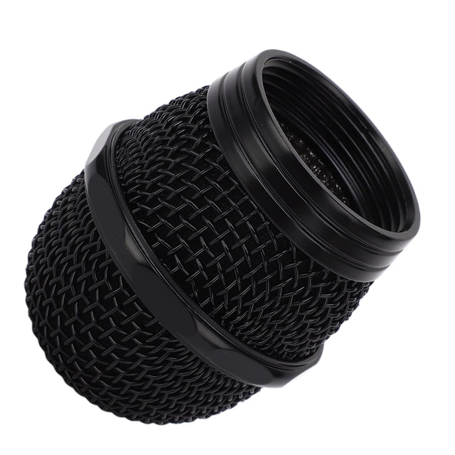 Rejilla de malla para cabezal de micrófono Bling Bling Acero inoxidable color negro