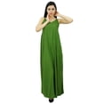 thumbnail image 1 of Bimba Robe Maxi Unie à Bretelles Spaghetti pour Femme pour l'Été, Tenue de Plage, Robe d'Été, 1 of 9