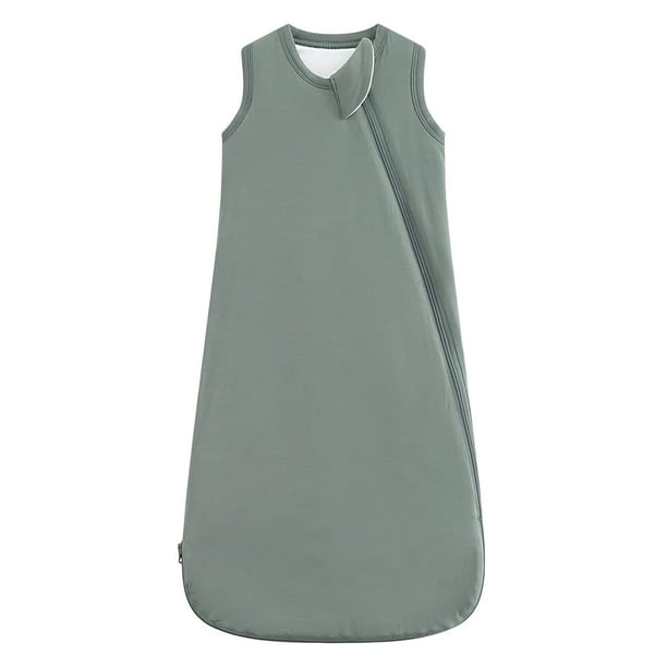 Saco de dormir unisex HAPIU de rayón hecho de bambú para bebés TOG 1.0, cierre bidireccional YKK, manta portátil para bebés, de 6 a 18 meses, verde bosque oscuro