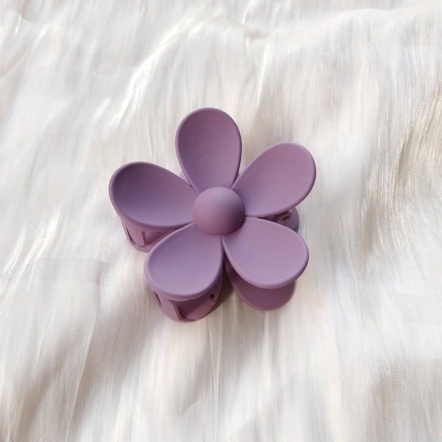 Pinza para el pelo con forma de flor esmerilada de color caramelo de verano para mujer
