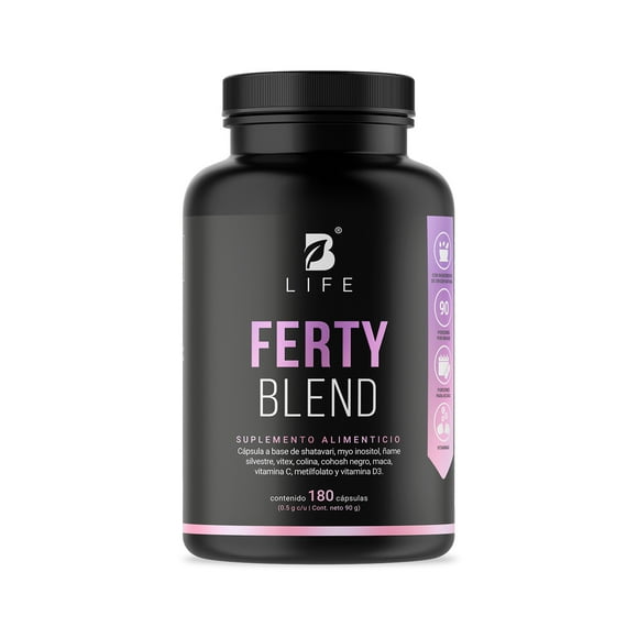 Fórmula De Myo Inositol y Shatavari | 180 cápsulas | Adicionado Con Ñame Silvestre | Ferty Blend | B Life.