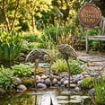 thumbnail image 3 of Cast Iron Garden Crane Bird Statues, Set of 2, 3 of 10
