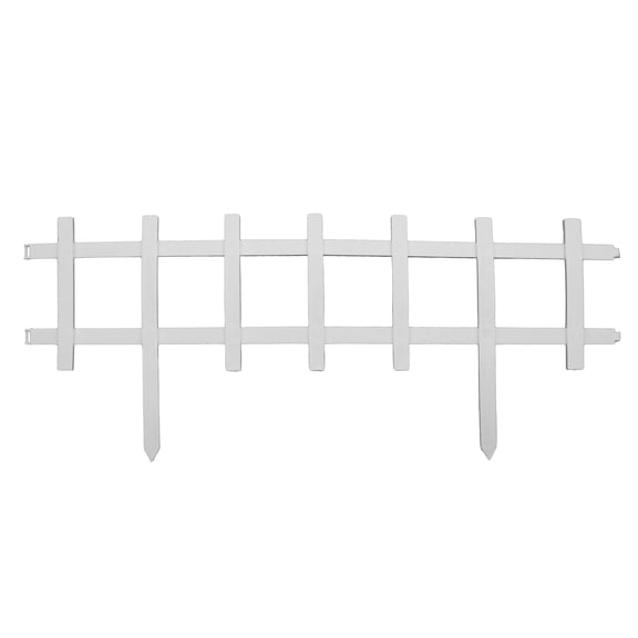 Cape Cod Style Decorative Fencing - White Border Edging - 13"x33" sections - 22' of Garden Edging