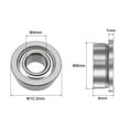 thumbnail image 2 of F684ZZ Flanged Ball Bearing 4x9x4mm Double Shielded Chrome Steel Flange Bearings, 20 Packs, 2 of 5