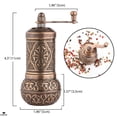 thumbnail image 3 of Salt and Black Pepper Grinder, Refillable Spice Grinder, Authentic Vintage Turkish Pepper Mill Decorative, 4.2 in, Antique Copper, 3 of 10