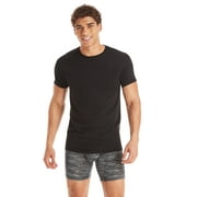 Hanes T-Shirt Undershirt, 3-Pack, Comfort Fit Ultra Soft, Mens Cotton Undershirt, Black/Grey