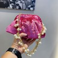thumbnail image 5 of Bolsos de noche con clip para mujer, bolsos y carteras de diseñador de lujo, novedad de 2023, con cadena de satén y decoración de cuentas, bandolera, 5 of 5