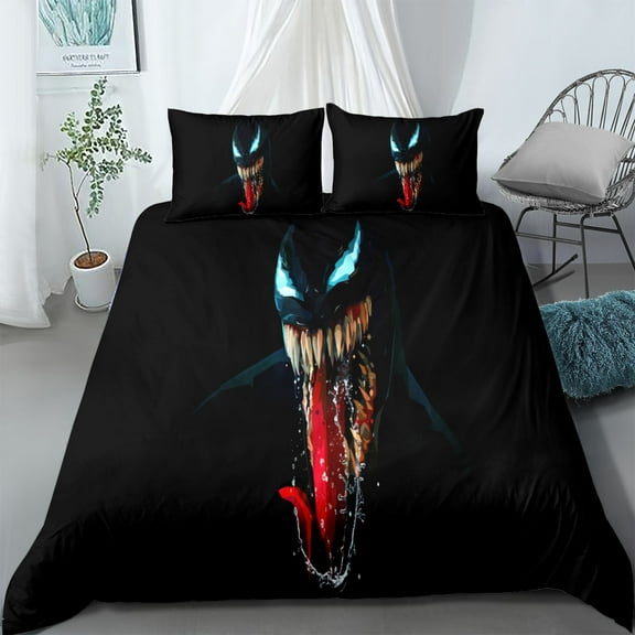 Venom Bedding Duvet Cover Set 3pcs All Season Qilt Cover Microfiber Soft and Breathable Comforter Cover with Zipper Closure