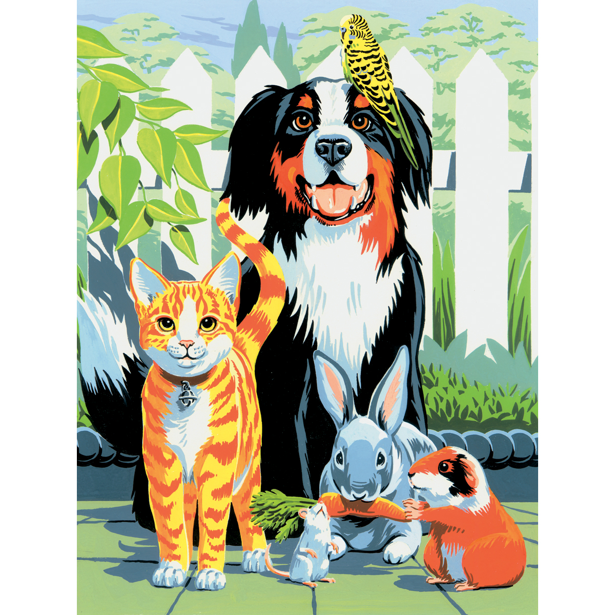 Junior Small Paint By Number Kit, 8.75" x 11.75", Family Pets Walmart