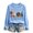 Light Blue_08, variant on Womens Sweatshirt Long Sleeve Vintage Washed Crew Neck Pullover Broom Witch Theme Graphic Casual Fall Halloween Occasions Top Saffron XXXL