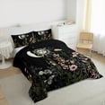 thumbnail image 5 of Sun Moon Comforter Set Stars Space Psychedelic Comforter Teens Black and White Twin Size Galaxy Bedding Set Botanical Branches Constellations Decor Quilt Set with 1 Pillowcase, 5 of 7