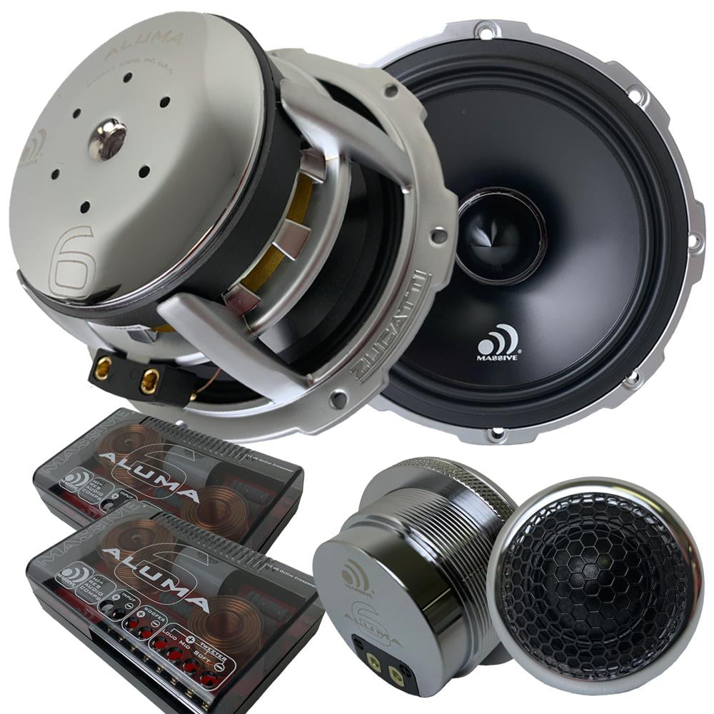 6 Inch 6.5 Pro Audio Coaxial Car Audio Speaker System Sold As Pair Massive Audio PK6S PK Series 500 Watts Max / 250w RMS 6.5 4 Ohm 