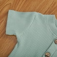 thumbnail image 5 of Qiylii Baby Ribbed Outfit Short Sleeve O Neck Romper+Drawstring Shorts,0-24M, 5 of 9