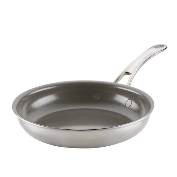 Anolon EverLast Clad Ceramic Stainless Steel Frying Pan, 8.5-Inch, Silver