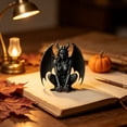 thumbnail image 2 of Pnmtdaia Exquisite Female Horned Gargoyle Squatting Resin Statue Gothic Witchcraft Halloween Desktop Ornament Dark Themed Home Shelf Tabletop Decorative Display Piece, 2 of 7